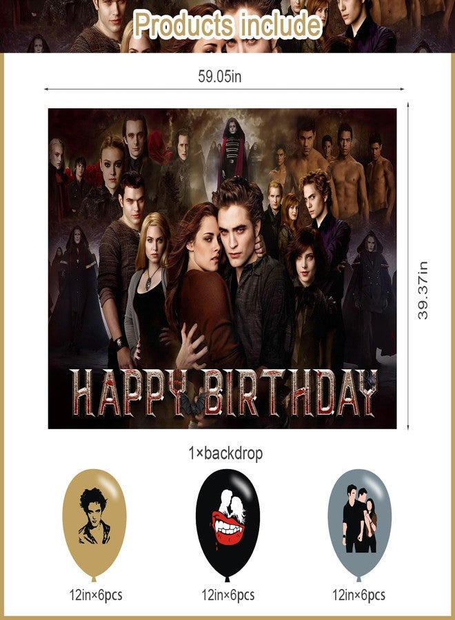 Karg 5ft x 3ft Birthday Party Backdrop, Includes 18 Pcs Balloons, Movie Themed, Black - Image 2