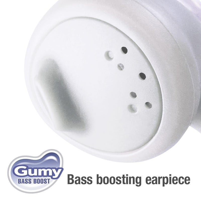 JVC HAF160W JVC HAF160W Gumy Ear Bud Headphone White - Image 4