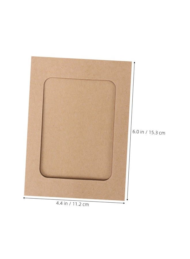 VORCOOL 30pcs Kraft Paper Photo Frames Hanging Wall Decoration DIY with Clips and Ropes for 10cm x 15cm Pictures - Image 2
