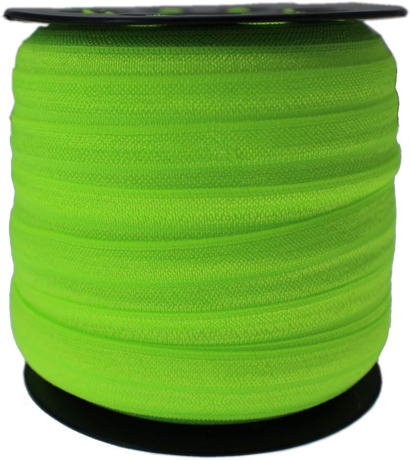 JESEP Neon Green Fold Over Elastic 5/8 inch 15mm Elastic Bands for Sewing 40 Yards Wide Elastic Headbands Stretchy Ribbon for Crafts-Elastic Straps Trim for Girls Hair Ties-Bow-DIY Projects-Clothes - Image 3