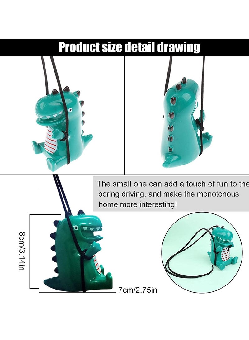 SYOSI Car Hanging Accessories Car Mirror Hanging Accessories, Swing Green Dinosaur Car Decoration Charm Pendant Car Mirror Suspension decoration Car Charm Decoration, Lanyard 70cm adjustable length (green) - Image 3