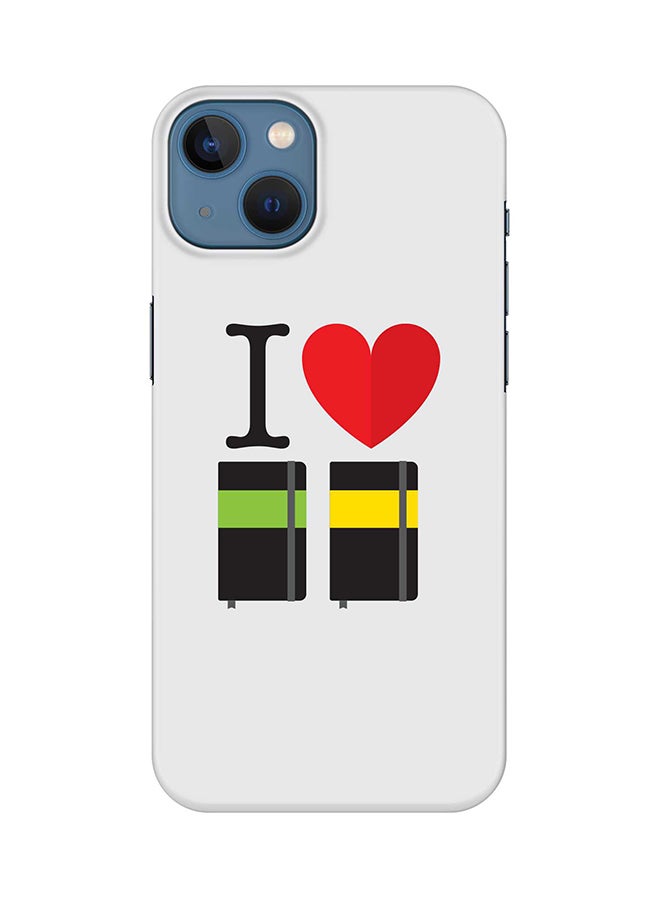 Case for Apple iPhone 14 Plus Case Slim Snap Classic Series Mobile Cover Hard PC Shield Matte Finish Print - I Love Notebook