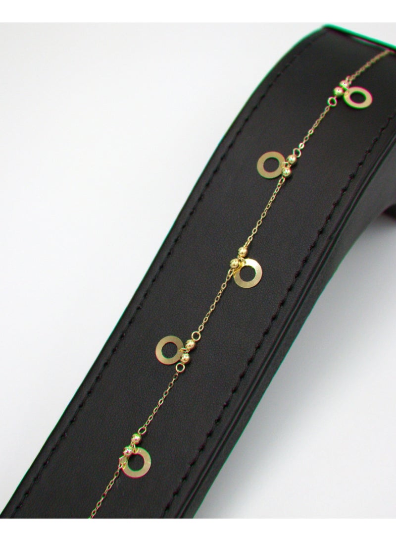 18K gold bracelet, weight 1.08 grams.