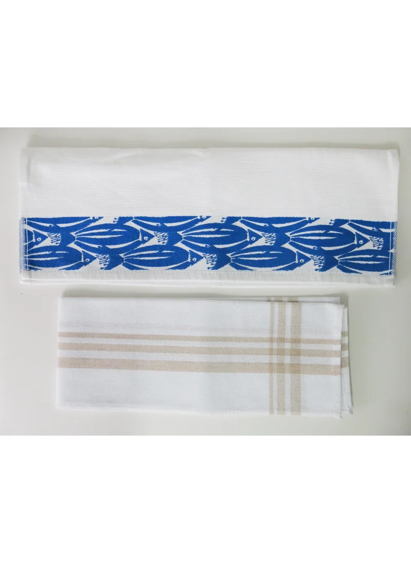 ميسي Marin 2-Piece Fish Jacquard Tea Towel Set