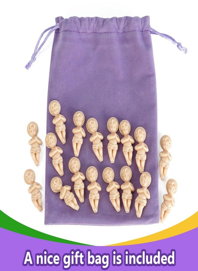 JUXINGDAZYF تمثال صغير للطفل يسوع 1.5 بوصة ملك 72 قطعة من كعكة مع حقيبة هدايا تماثيل صغيرة من الراتينج ليسوع تماثيل زينة لحفلات الكيك هدايا دينية زينة غير صالحة للأكل - Image 3