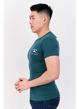 VANS Men Crew Neck Short Sleeve Brand Logo T Shirt, Dark Green  - Image 4