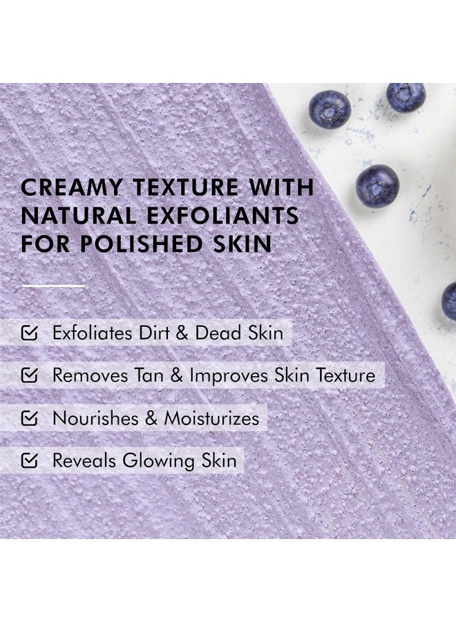 MCaffeine Blueberry Breeze Body Scrub For Glowing Skin With Coffee, Blueberry, Apricot & Shea Butter | Exfoliates, Removes Tan, Nourishes, Moisturizes | Exfoliating Scrub | Fruity Blueberry Aroma For Men & Women - 175G  - Image 2