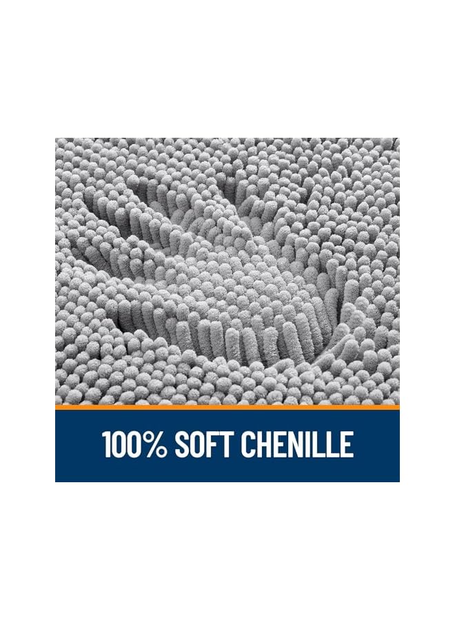 The Bros Bathroom Rugs,80x50 cm Extra Soft Absorbent Chenille Bath Rugs, Rubber Backing Quick Dry, Machine Washable Bath Mats for Bathroom Floor, Tub and Shower, Home Decor Accessories, Grey - Image 3