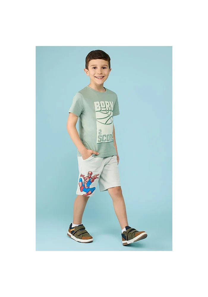 أر أند بي Spider-Man Print Shorts with Drawstring Waist