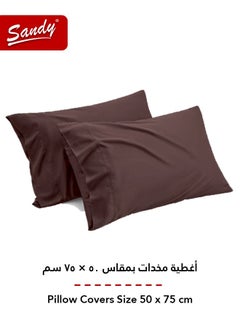 Sandy Sandy Premium Hotel Quality Fitted Sheet and Pillow Cases, Bed Sheet 3 Pieces Set, Soft & Breathable and Cooling, King Size 200 x 200 cm, Burgundy Brown  - Image 3