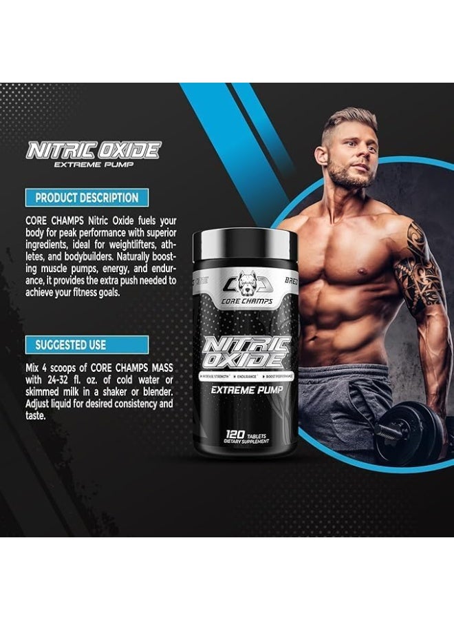 كور تشامبس أورة شامبس أكسيد النيتريك، القوة، ضخ شديد - 120 قرص - Image 3