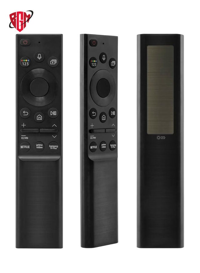 BGM Samsung Smart TV Solar Remote - BN59-01357 Solar Charging Voice Remote Control for Samsung Smart TVs Neo LED Smart 4K Ultra HD TV, with Samsung TV Plus, Netflix, & Prime Video Short Key Buttons  - Image 2