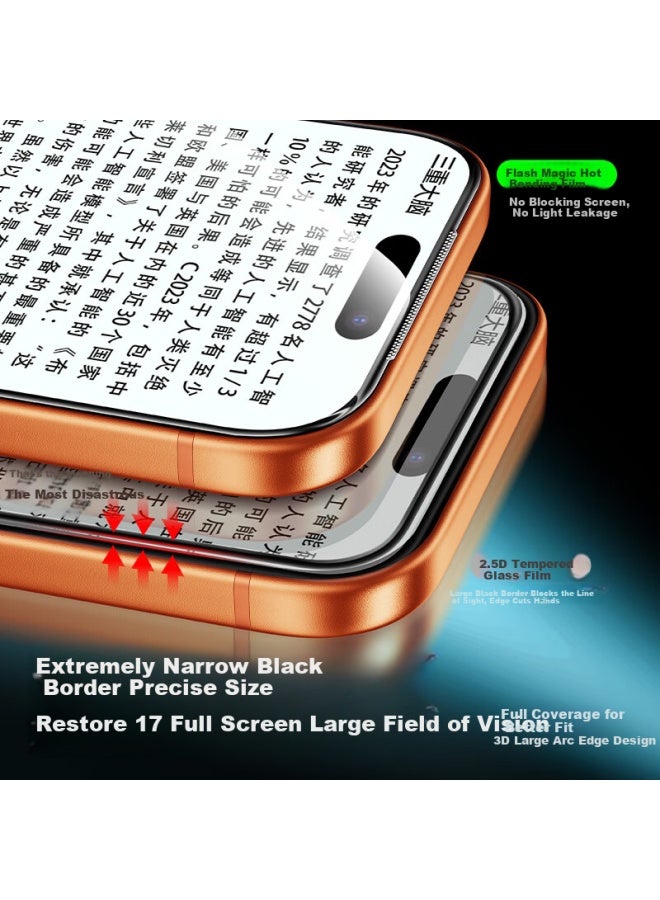 SmartDevil Shanmo [3d Hot Bending Film | 0.18mm Ultra-thin] Tempered Glass Screen Protector For Apple Iphone 17 Pro Max, Anti-dust High Definition Film, 2-pack - Image 5