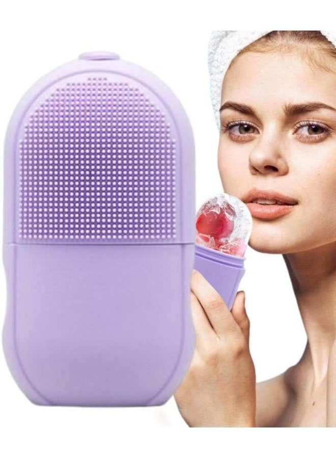 Silicone Ice Pack for Facial Massage – Skincare Tool & Capsule Set, Facial Ice Roller for Fine Line Reduction and Pore Minimization, Random Color - Image 1