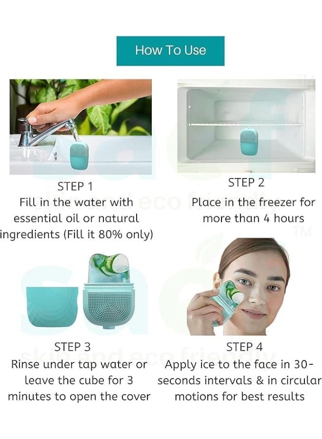 Silicone Ice Pack for Facial Massage – Skincare Tool & Capsule Set, Facial Ice Roller for Fine Line Reduction and Pore Minimization, Random Color - Image 5