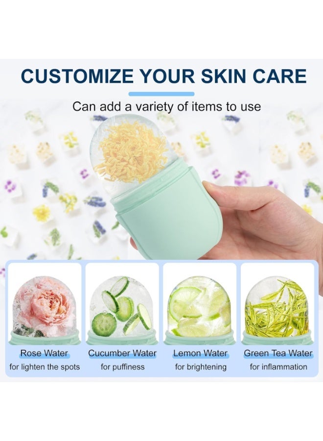Silicone Ice Pack for Facial Massage – Skincare Tool & Capsule Set, Facial Ice Roller for Fine Line Reduction and Pore Minimization, Random Color - Image 2