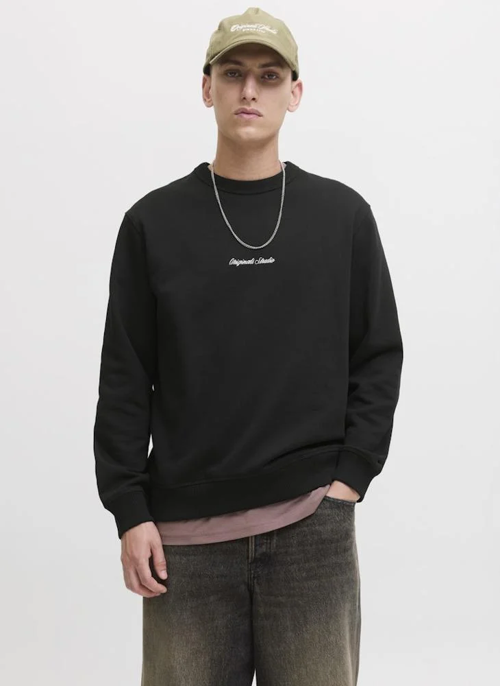 جاك اند جونز Logo Pullover Sweatshirt