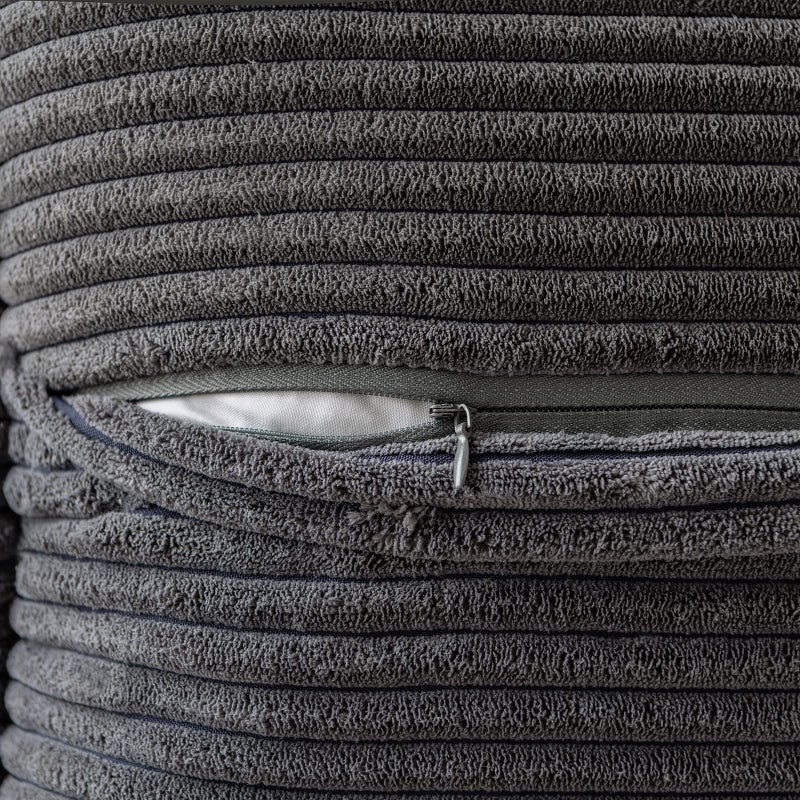 ميولي Miulee Dark Gray Corduroy Convers - Image 3