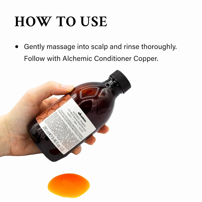 Davines Alchemic Shampoo, Copper, 9.47 Fl Oz - Image 4