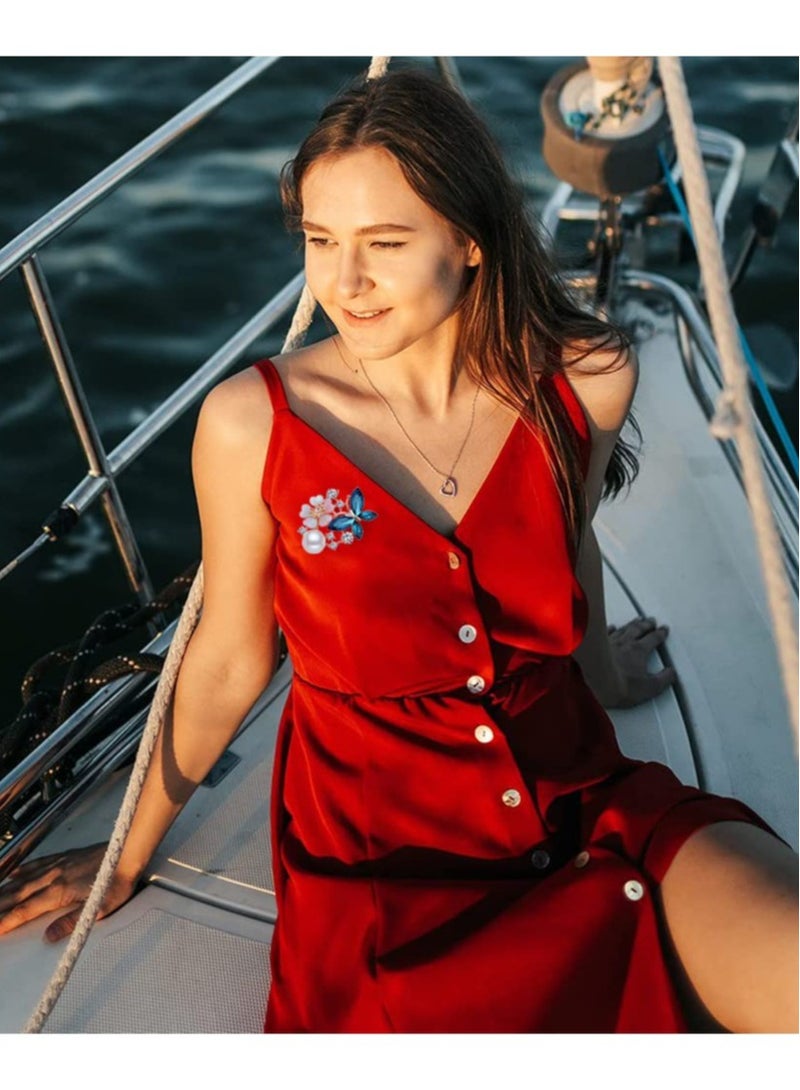 SOLARAE Brooches for Women with Bead, Flower, Rhinestone Brooches Pins Elegant Jewelry Blossom Fashionable Gifts Ladies Bouquet Brooches Pin for Birthday, Party, New Year, Wedding - Image 5