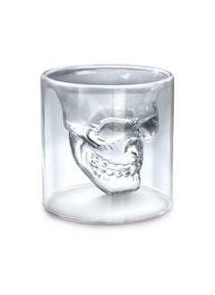 Generic 6 PCS Crystal Skull Shot Glasses, Skull Juice Bowl, Double Layer Clear Glass Water Bowl, for All Drinks Milk, 50ml  - Image 2