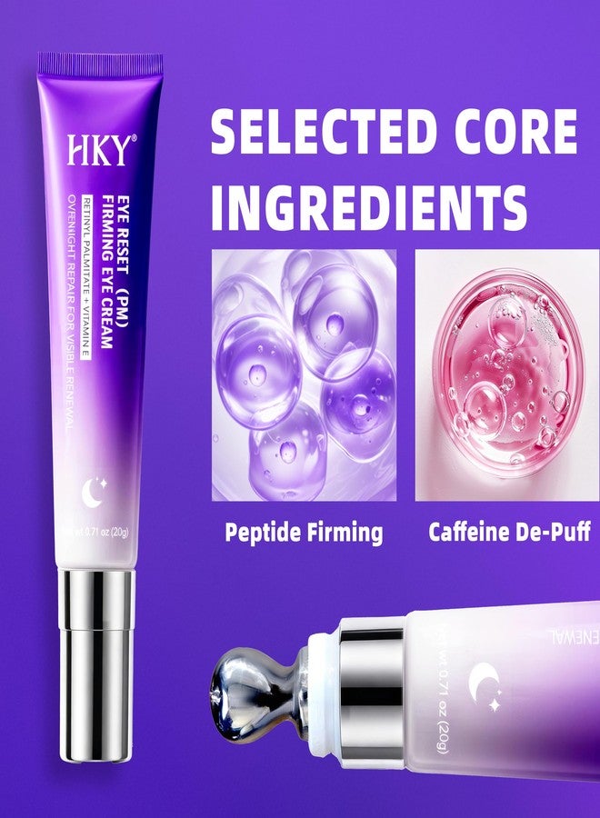 HKY Eye Cream, Under Eye Bags And Wrinkles Repair Cream Brightener, Anti Aging, Dark Circles Puffiness Under Eye Treatment With Retinol Serum & Vitamin E, Overnight Instant Firming - Image 5