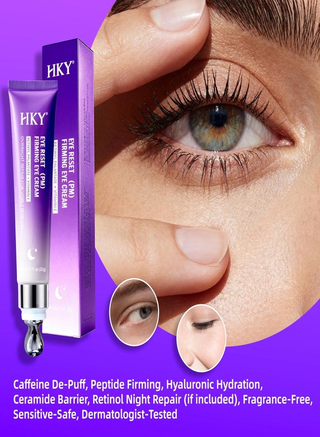 HKY Eye Cream, Under Eye Bags And Wrinkles Repair Cream Brightener, Anti Aging, Dark Circles Puffiness Under Eye Treatment With Retinol Serum & Vitamin E, Overnight Instant Firming - Image 3