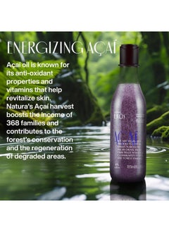 Natura Ekos Açaí Revitalizing Exfoliating Shower Gel - Natural Exfoliants - Removes Impurities - Body Wash - Vegan Skin Care - Brazilian Beauty Secrets - Self Care & Body Care - 6.2 fl oz (185ml)  - Image 5