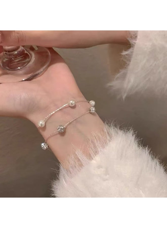 Goolsky French Irregular Pearl Bracelet for Women – Dainty Gold-Tone Statement Jewelry, Minimalist Luxe Accessory, Irregular Pearls Anti-Tarnish, Daily Wear/Gifting - Image 1