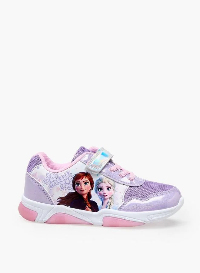 ديزني Girls Frozen Print Light-Up Ankle Sneakers