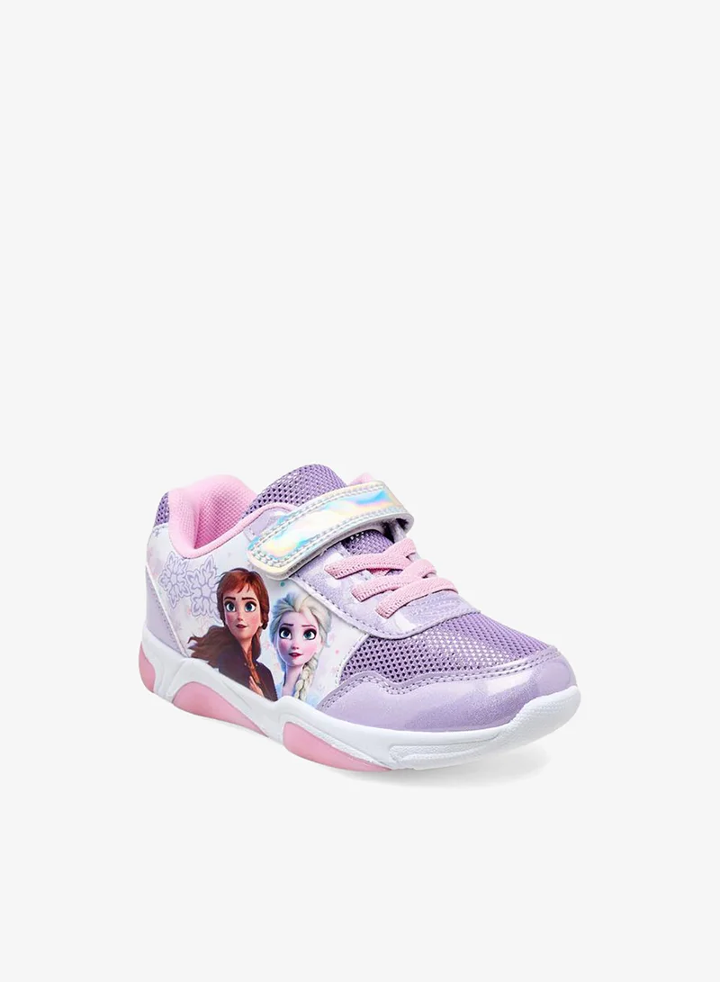 ديزني Girls Frozen Print Light-Up Ankle Sneakers