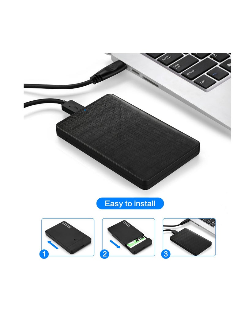 AROAQ Portable C Type Hard Disk Drive External HDD Enclosure Case Tool Free 5 Gbps Support - Image 3