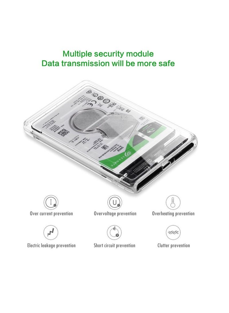 AROAQ Portable C Type Hard Disk Drive External HDD Enclosure Case Tool Free 5 Gbps Support - Image 5