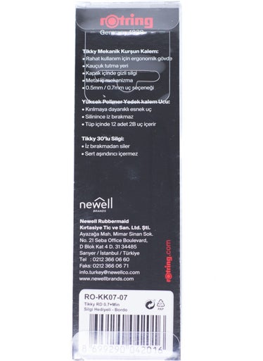 Rotring Ottoland Stationery Tikky 2b Tip Pencil Original Eraser Gift 0.7 mm Ergonomic Durable Set  - Image 5
