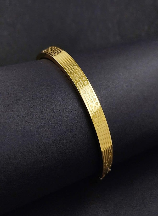 Saiizen Stylish Gold-Plated Designer Kada Bracelet Luxurious and Timeless - Image 3