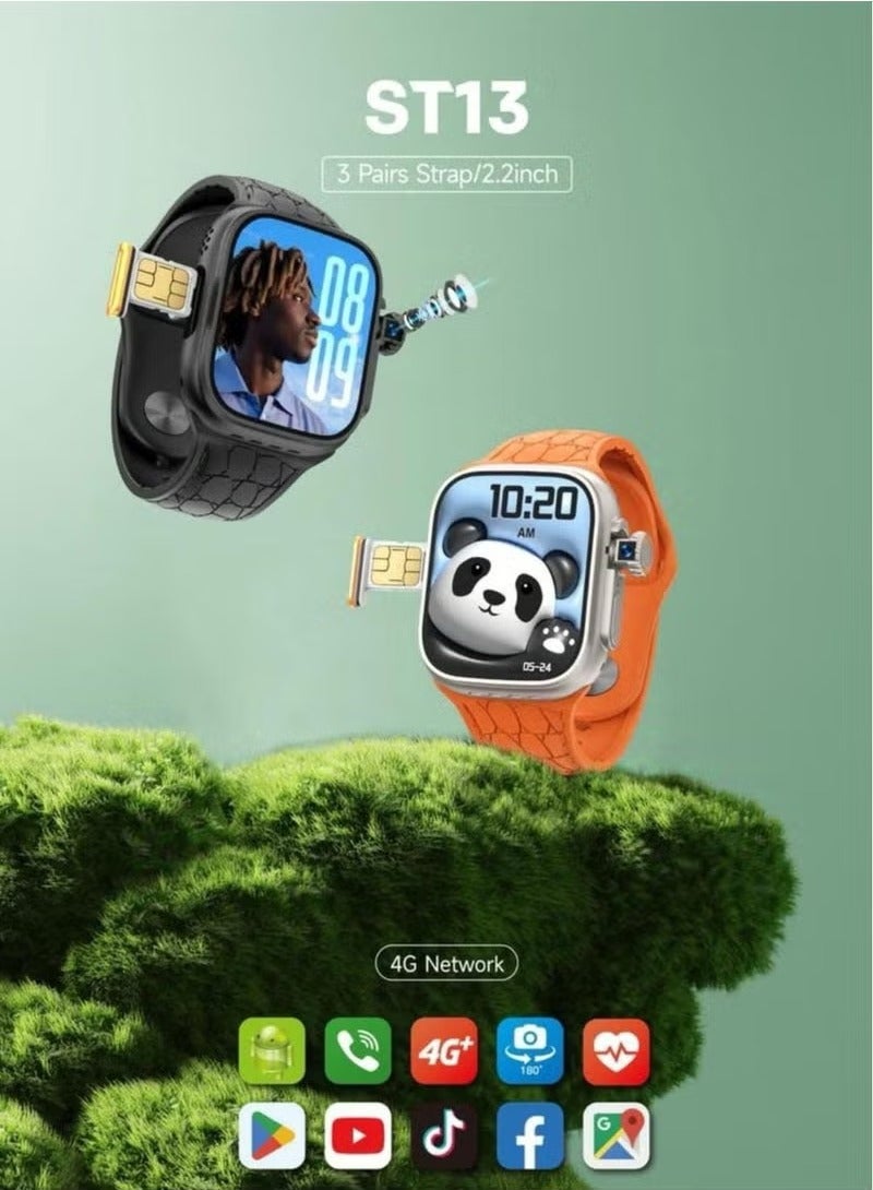 Modio ST13 Smartwatch – 2.2" Full Touch Display, SIM Support, 3 Strap Sets, Heart Rate Tracking, Water-Resistant – Modern & Versatile for Men and Women - Image 1