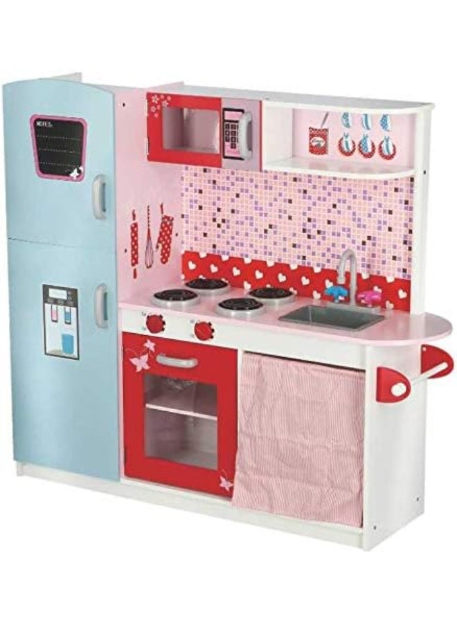 Rainbow Toys RBW TOYS DollHouse Kit Kitchen and fridge DIY Toy Realistic 3D with Furnitures Birthday Gift For Girl 112*31*102 CM - Image 2