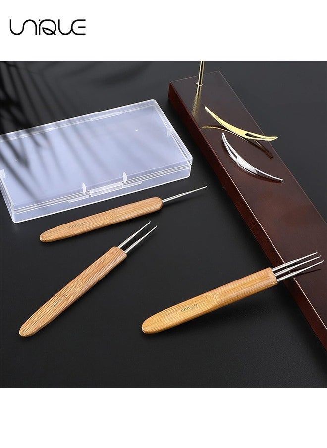 Unique Dreadlock Crochet Hook Tool, 0.5 mm Braid Hair Dreadlocks Needle Weaving Crochet for Braid Craft, 3 Pieces Dreadlocks Crochet with Different Hooks  - Image 5
