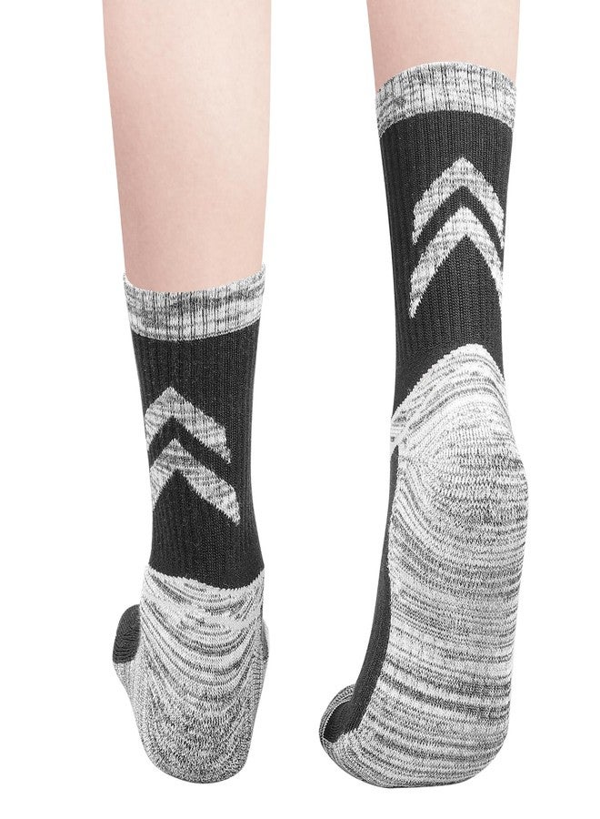 YUEDGE Men's Hiking Socks Moisture Wicking Mens Socks Cushioned Casual Athletic Socks Comfort Work Socks for Men Plus Size 10-13, Black, 5 Pairs - Image 5