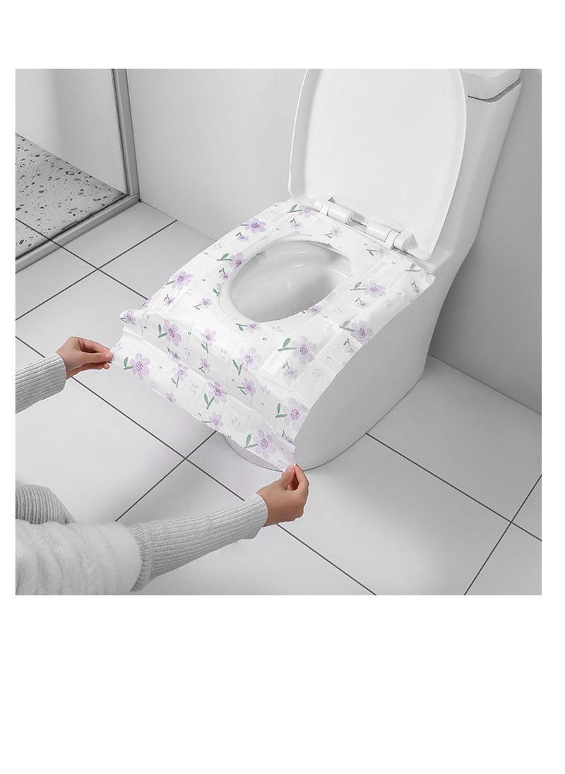 ECVV ECVV 20 Pack Disposable Toilet Seat Covers - Extra Large & Waterproof - Perfect for Kids Adults & Potty Training - Individually Wrapped for Travel & Public Restrooms(24.4”x25.2”)  - Image 2