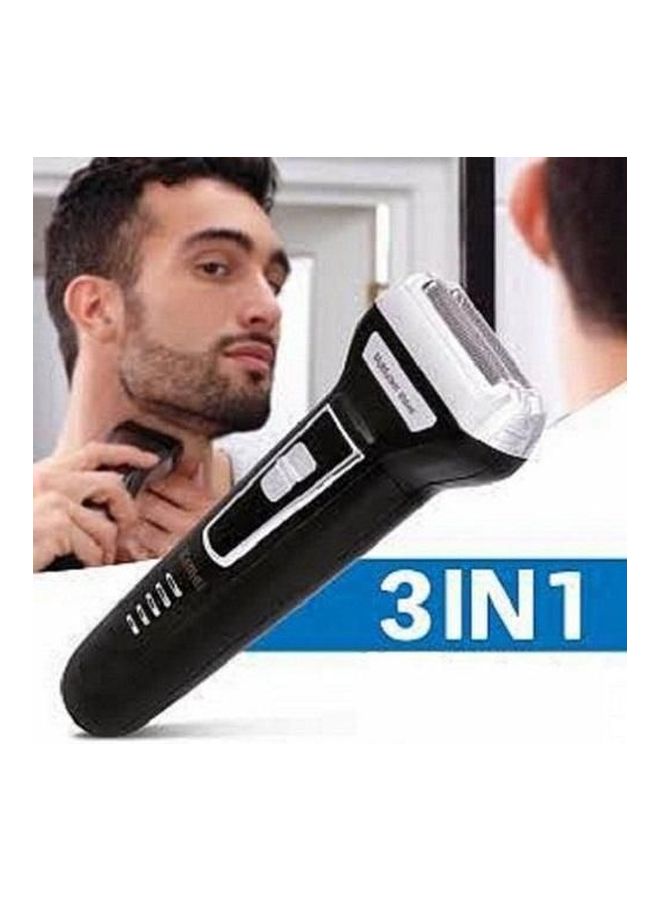 Kemei 3-In-1 Electric Hair Clipper Black/Silver/White - Image 3