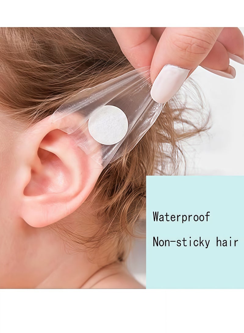 XiuWoo Baby Waterproof Ear Stickers Ear Covers for Swimming Shower Ear Protectors with Ear Plugs for Kids Newborn Disposable Ear Covers for Shower Surfing Snorkeling and Other Water Sports (White，60PCS) - Image 4