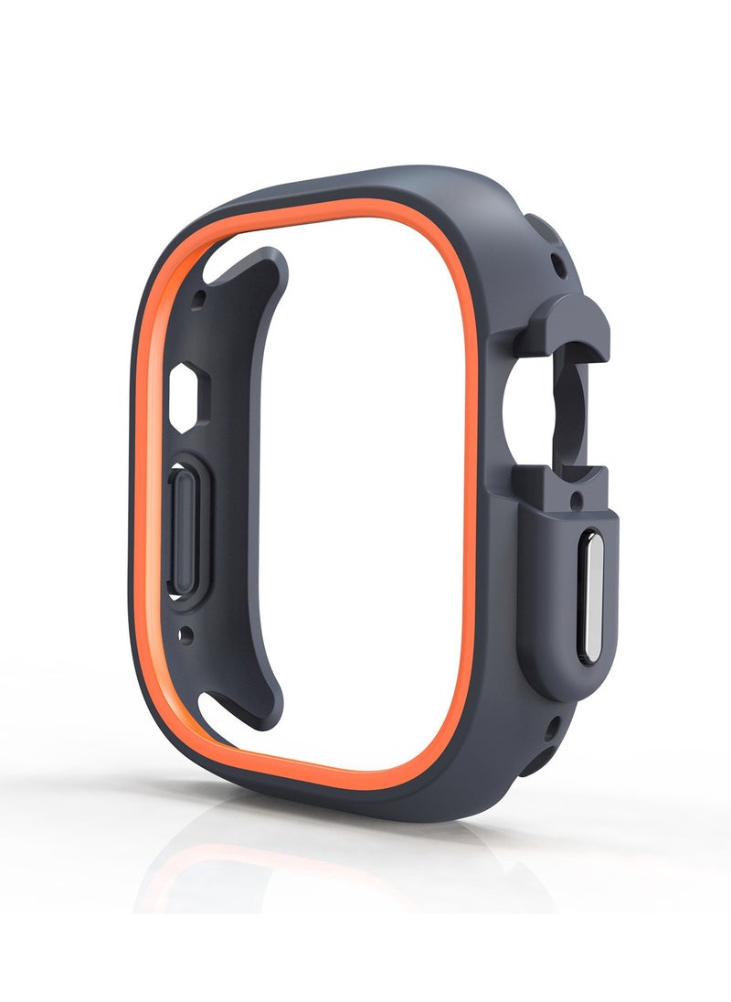 Samu - Apple Watch Ultra Case Shockproof Case for Apple Watch Ultra 49MM Protective Silicone Armour TPU Case Orange - Image 1