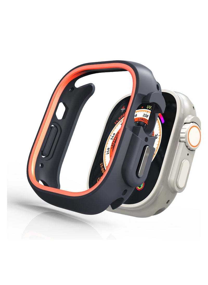 Samu - Apple Watch Ultra Case Shockproof Case for Apple Watch Ultra 49MM Protective Silicone Armour TPU Case Orange - Image 1