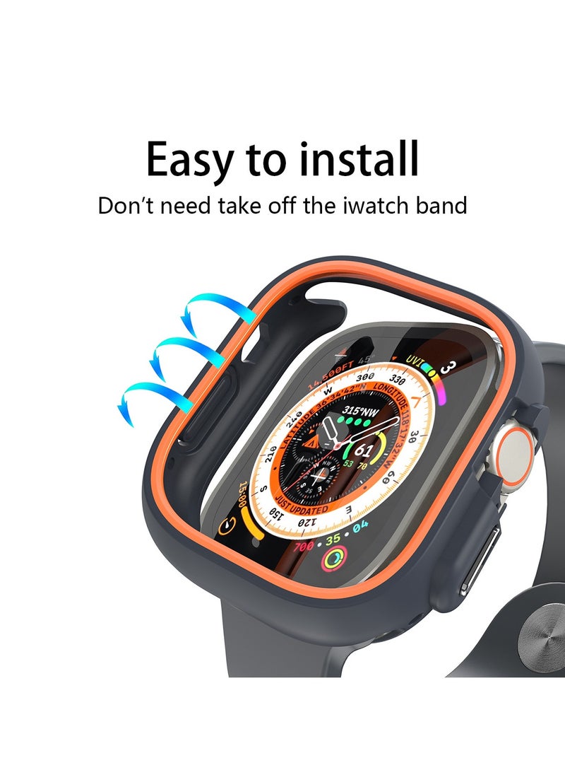 Samu - Apple Watch Ultra Case Shockproof Case for Apple Watch Ultra 49MM Protective Silicone Armour TPU Case Orange - Image 1
