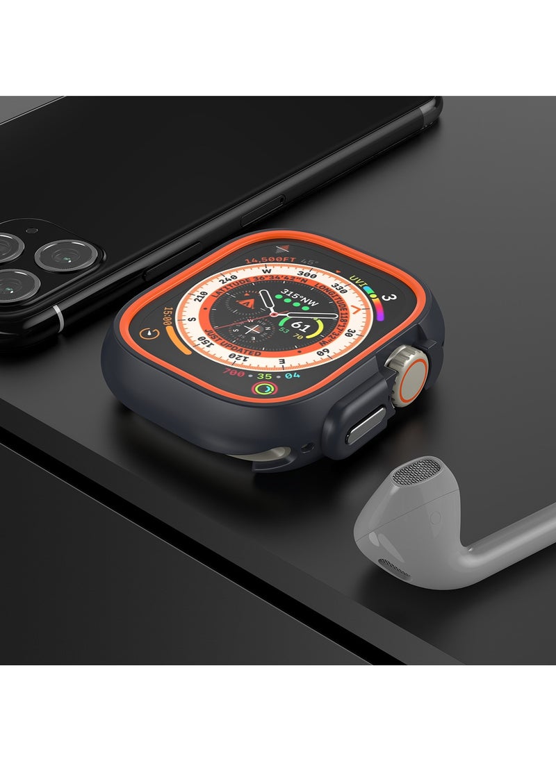 Samu - Apple Watch Ultra Case Shockproof Case for Apple Watch Ultra 49MM Protective Silicone Armour TPU Case Orange - Image 1