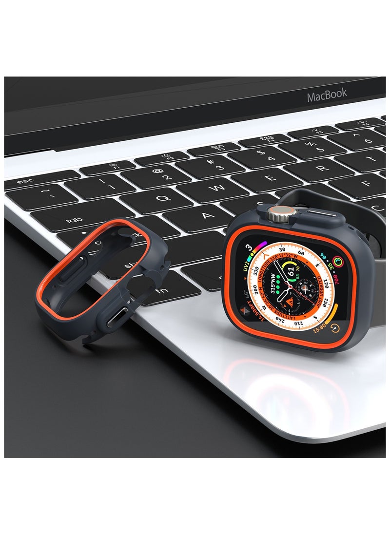 Samu - Apple Watch Ultra Case Shockproof Case for Apple Watch Ultra 49MM Protective Silicone Armour TPU Case Orange - Image 1