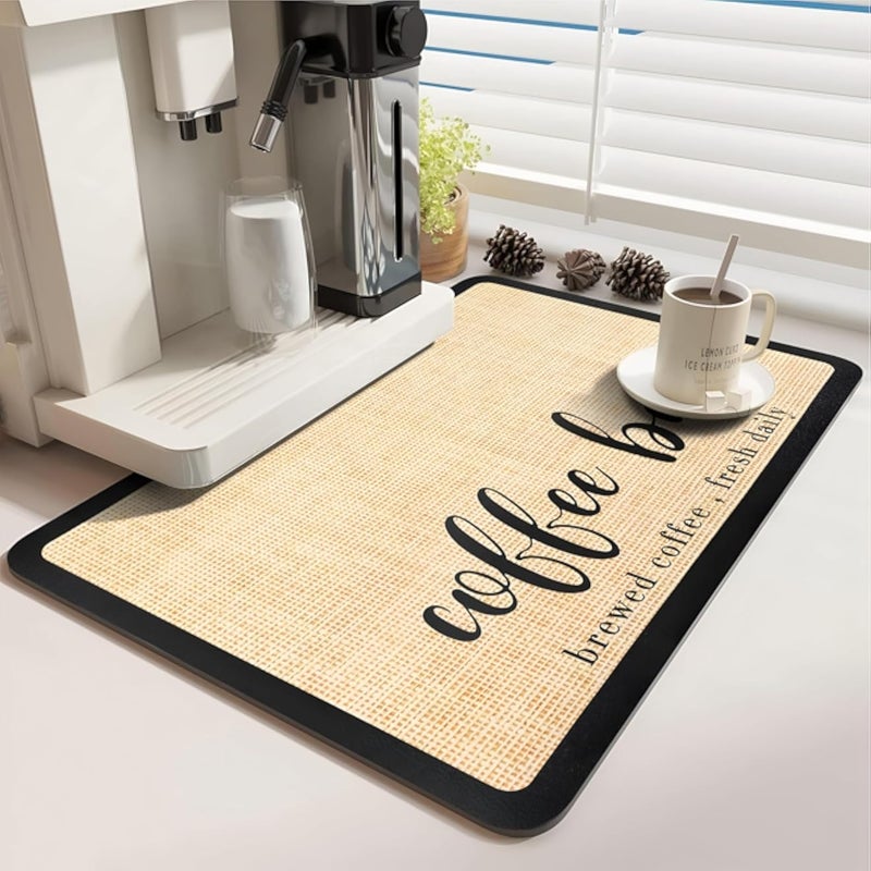 Coaster Pad - Fast Drying Rubber Mat, Highly Absorbent and Stain Resistant, Perfect for Kitchen Decor or Serving Tray for Food and Drinks