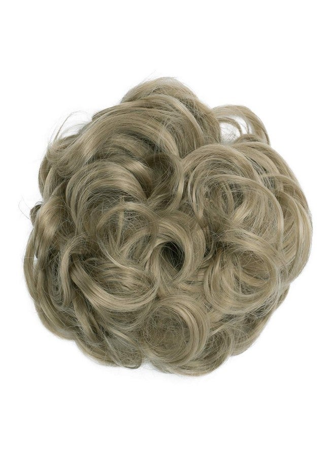 CAISHA By Prettyshop Big Hairpiece Scrunchy Updo Bridal Hairstyle Curly Messy Bun Natural Blonde G14E - Image 1
