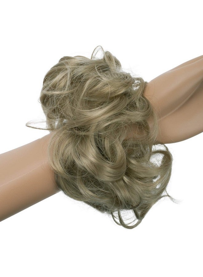 CAISHA By Prettyshop Big Hairpiece Scrunchy Updo Bridal Hairstyle Curly Messy Bun Natural Blonde G14E - Image 3
